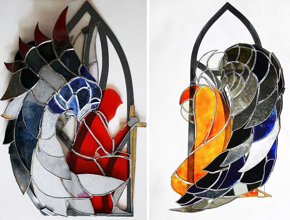 Doi îngeri - Vitraliu Doi îngeri - Vitraliu