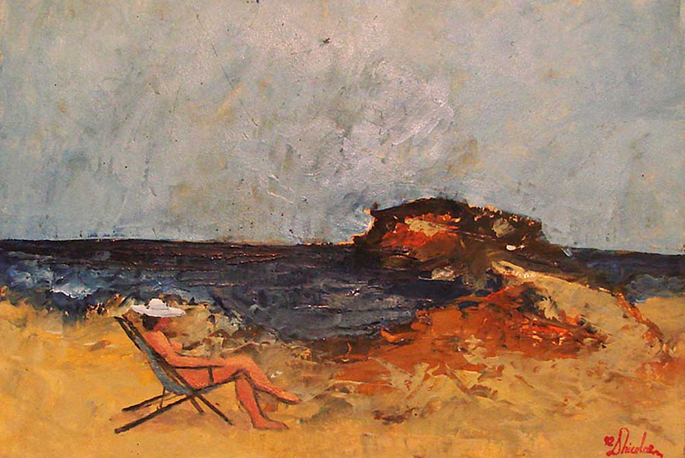 La plajă - Ulei pe pânză La plajă - Ulei pe pânză